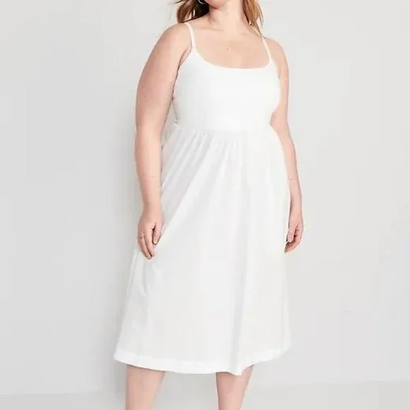 NWT Old Navy Fit & Flare Combination Midi Cami Dress for Women - Picture 6 of 7